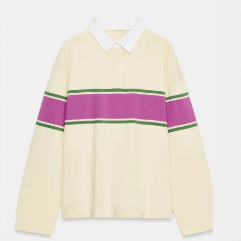 Damen Feinstrick-Poloshirt-Cardigan mit kurzem Arm und durchgehendem Reißverschluss Drune