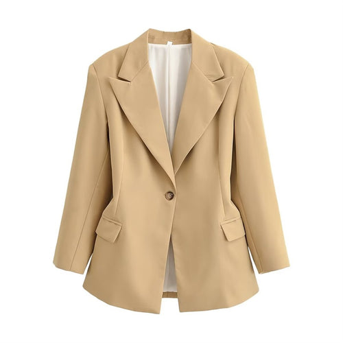Damen Oversize-Blazer mit markantem Revers und leicht taillierter Silhouette Drune