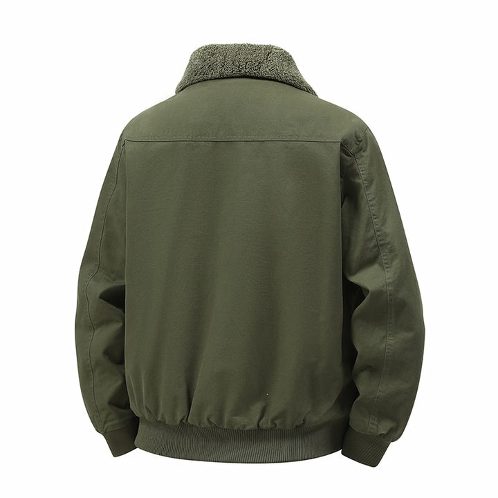 Herren Wärmende Bomberjacke mit Teddyfutter und Utility-Taschen Drune