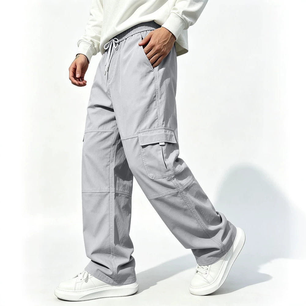 Herren Cargohose mit weitem Schnitt und elastischem Bund Drune