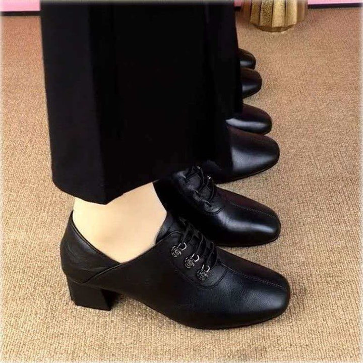 Damen Elegante Blockabsatz Stiefeletten Drune