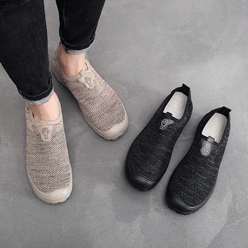 Damen atmungsaktive Slip-On Sneakers mit elastischem Einsatz Drune