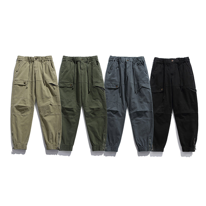 Herren Cargo-Joggerhose im Utility‑Stil mit ergonomischen Kniepaneelen und Reißverschluss‑Knöchel Drune