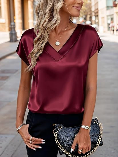 Damen Satinbluse Drune