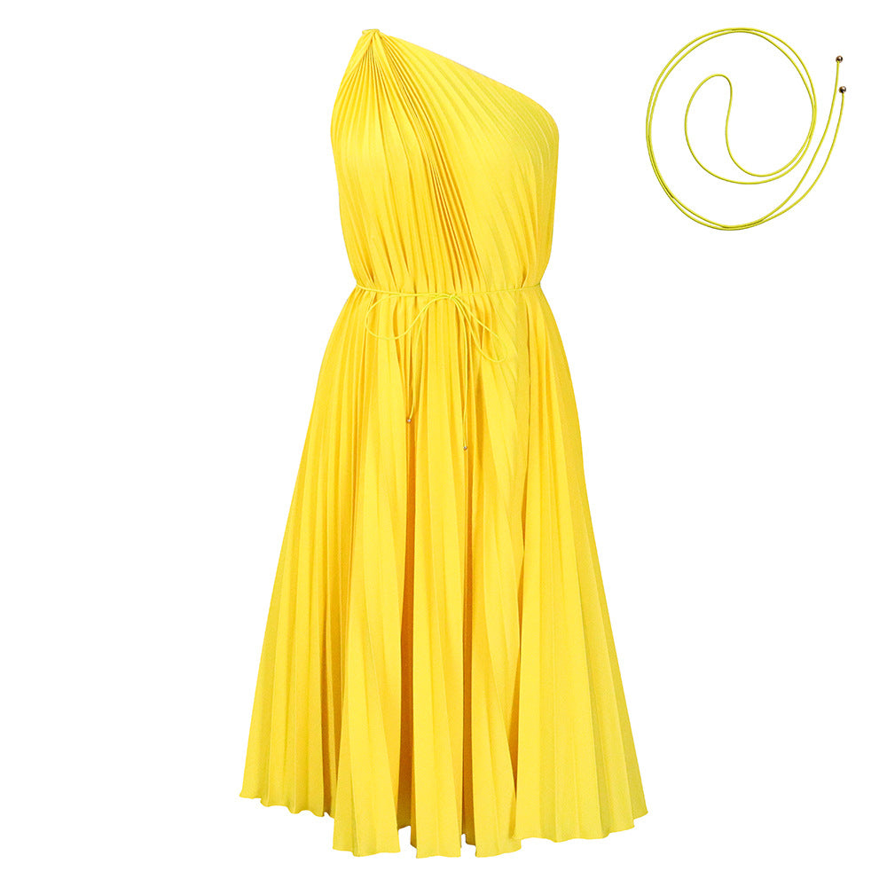 Damen Wickelkleid mit asymmetrischem Schnitt und eleganter Faltenlegung Drune