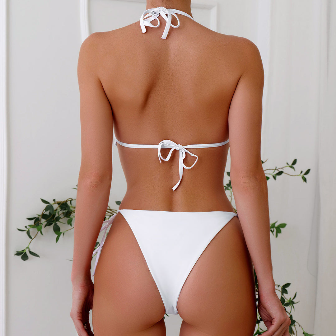 Damen Bikini mit verspieltem Rüschendesign und verstellbaren Trägern Drune