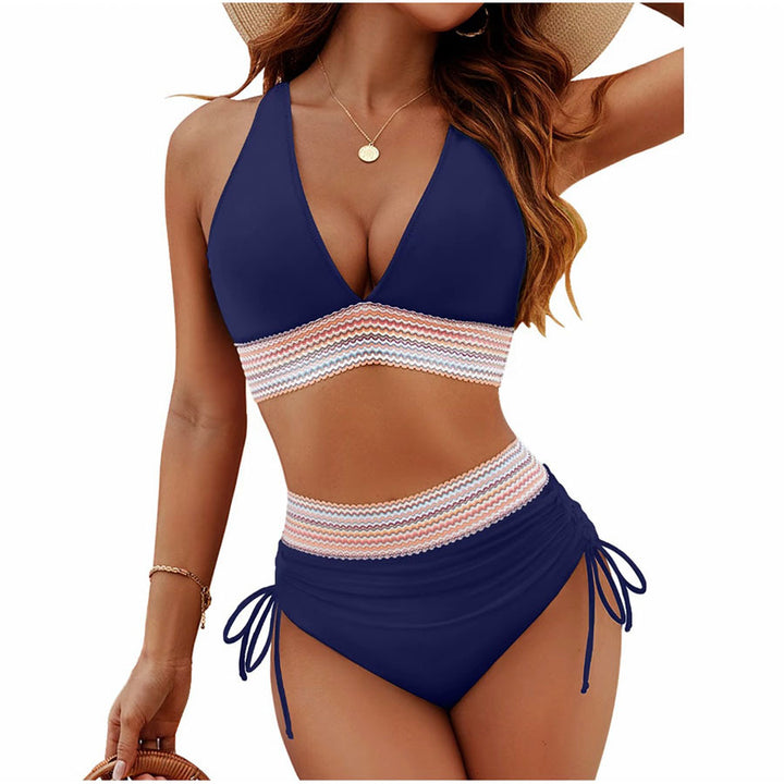 Damen Anpassbares Hochtailliertes Bikini Set Drune