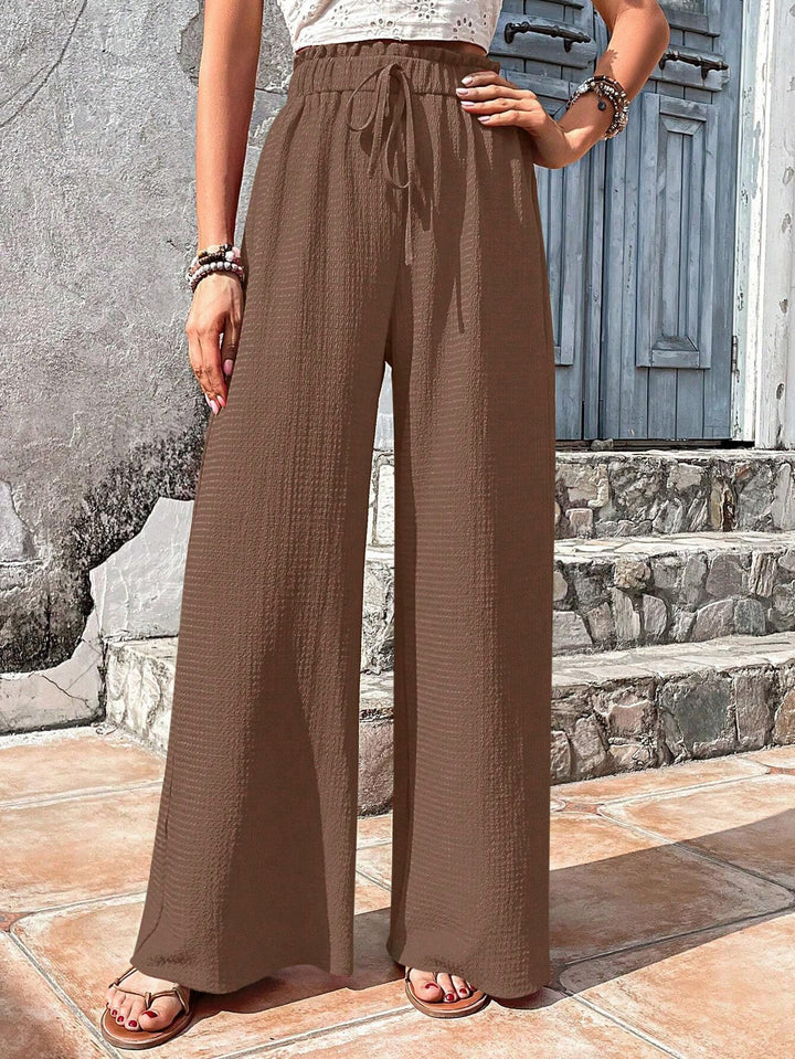 Damen Weitgeschnittene Sommerhose mit elastischem Bund Drune