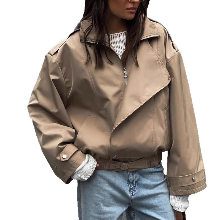 Damen lässige Oversized-Jacke mit stylischem Revers Drune