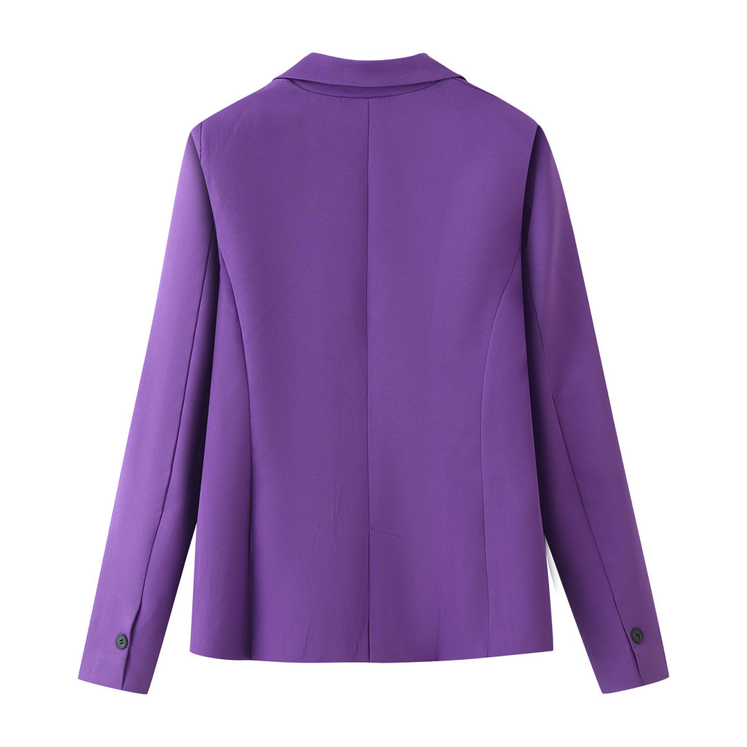 Damen Ein-Knopf Blazer mit Reverskragen und schlanker Silhouette Drune