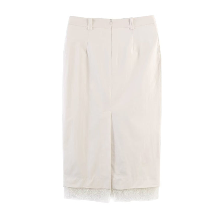 Damen Bleistiftrock mit feiner Spitze und elegantem Bund Drune