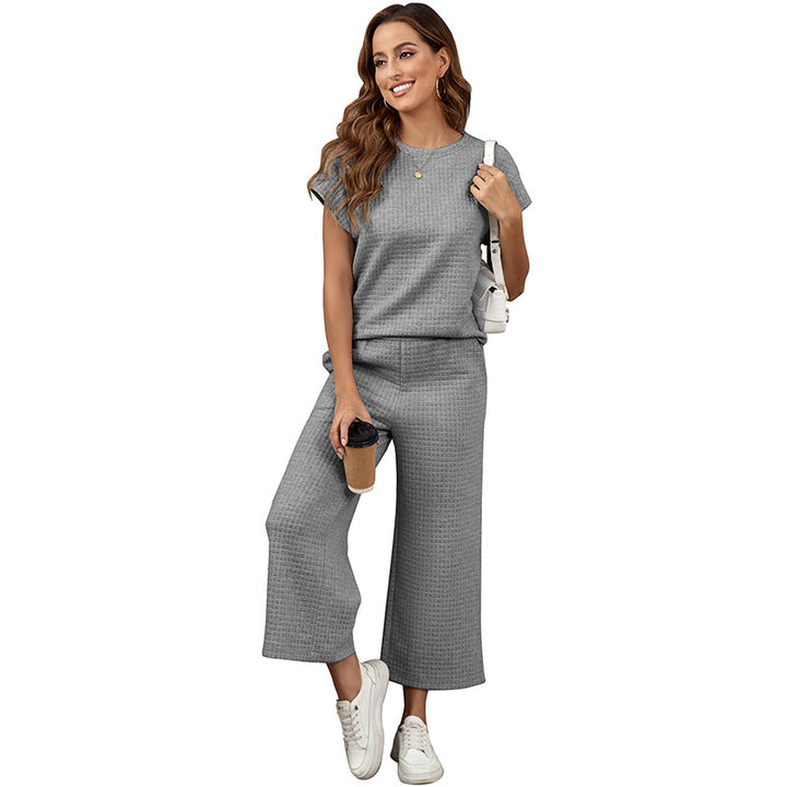 Damen Kombi-Outfit aus hochwertigem Stoff mit integriertem Gummibund und modischen Weiten Drune