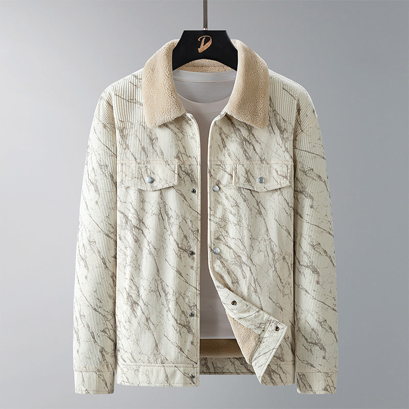 Herren Modische Cordjacke mit stylischem Design Drune