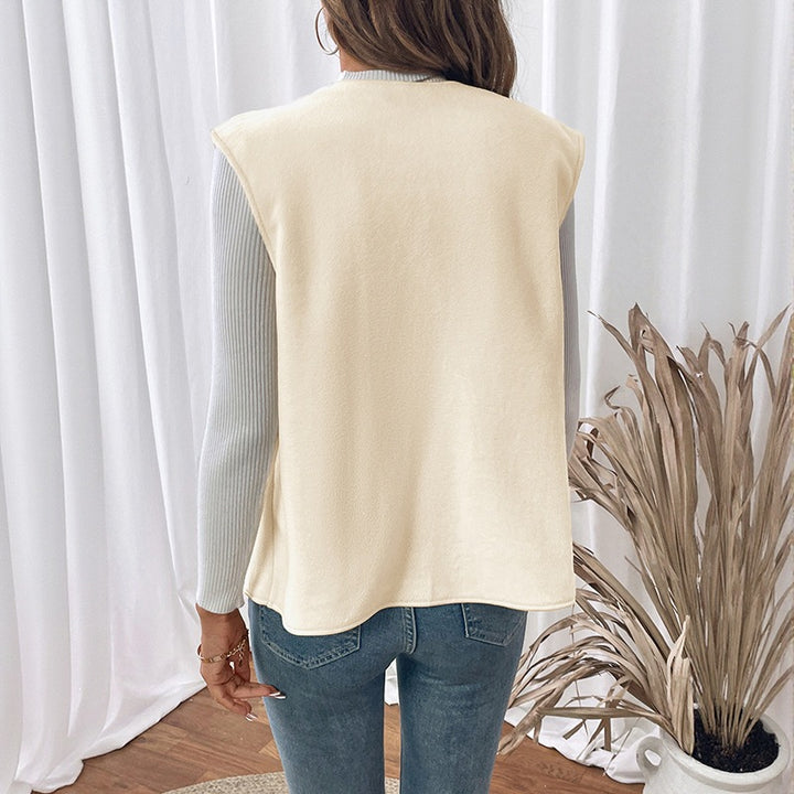 Damen Elegantes ärmelloses Blazer-Oberteil Drune