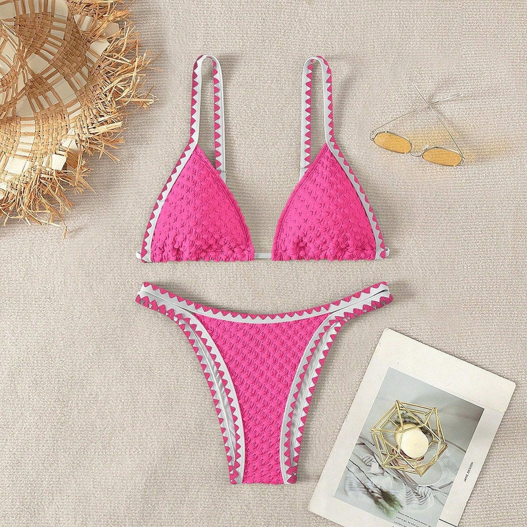 Damen Triangel-Bikini mit strukturierten Details Drune