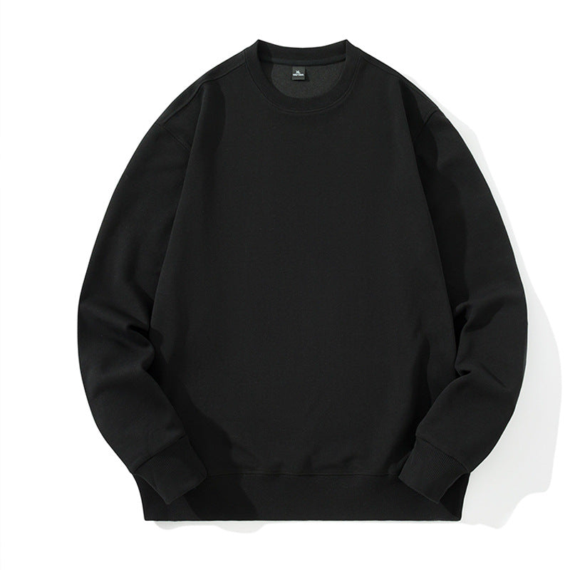 Unisex Oversize Rundhals-Sweatshirt aus Baumwollmischung mit gerippten Bündchen Drune