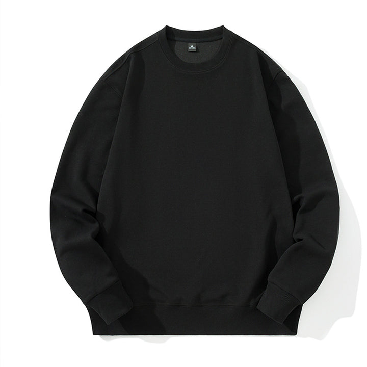 Unisex Oversize Rundhals-Sweatshirt aus Baumwollmischung mit gerippten Bündchen Drune