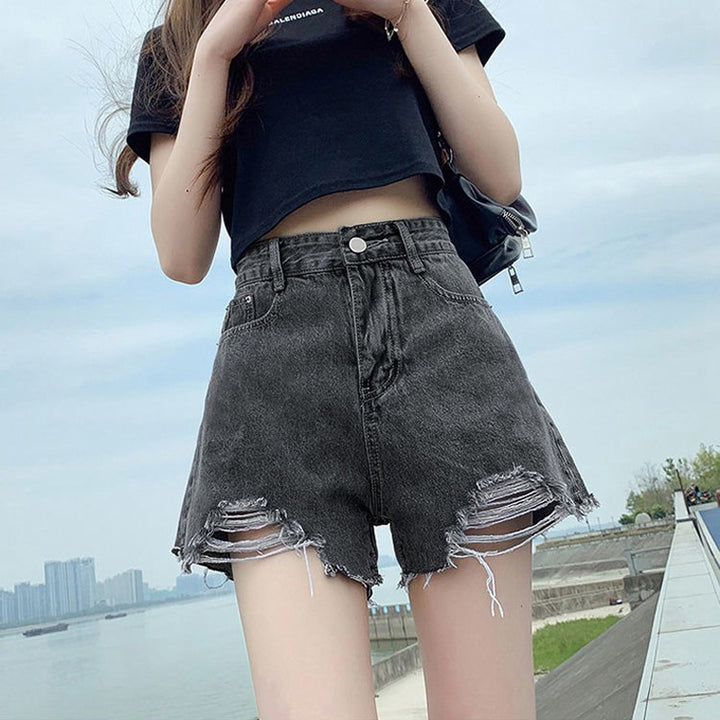 Damen Jeans Shorts Destroyed