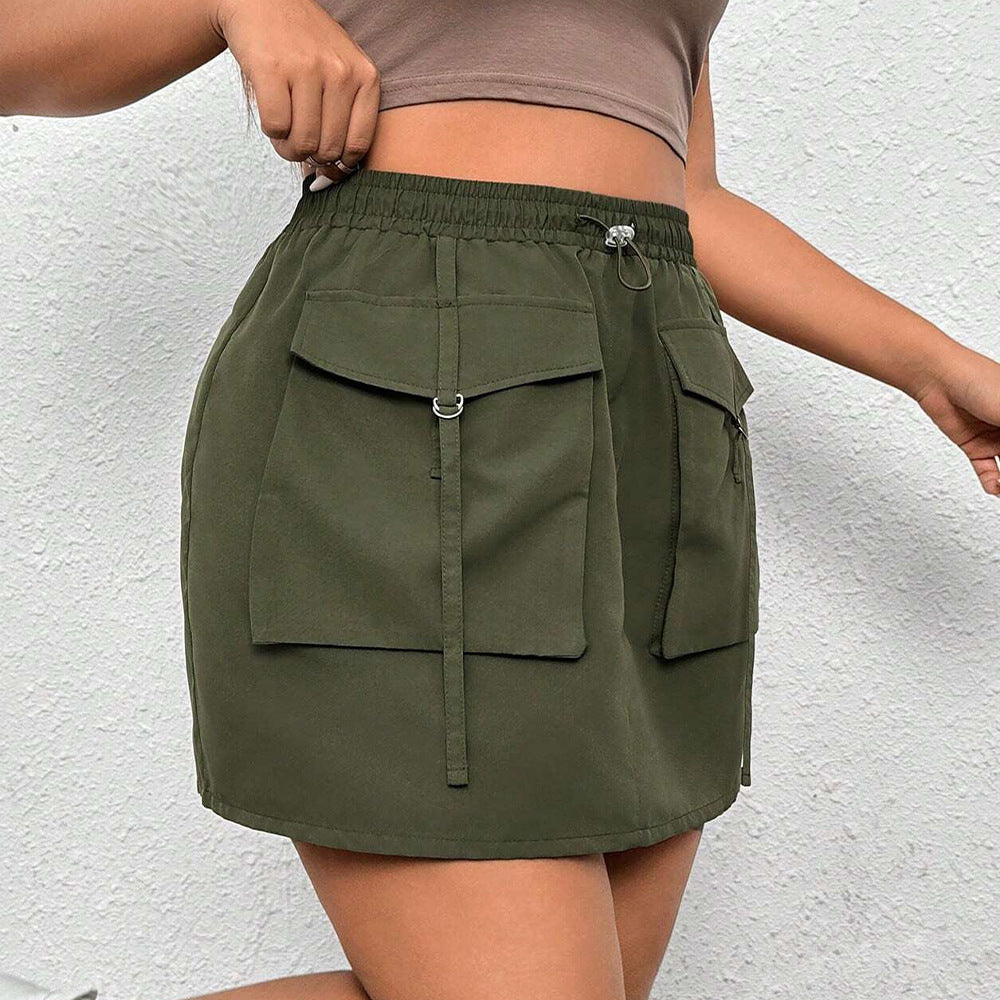 Damen Minirock mit praktischen Taschen und verstellbarem Taillenbund Drune
