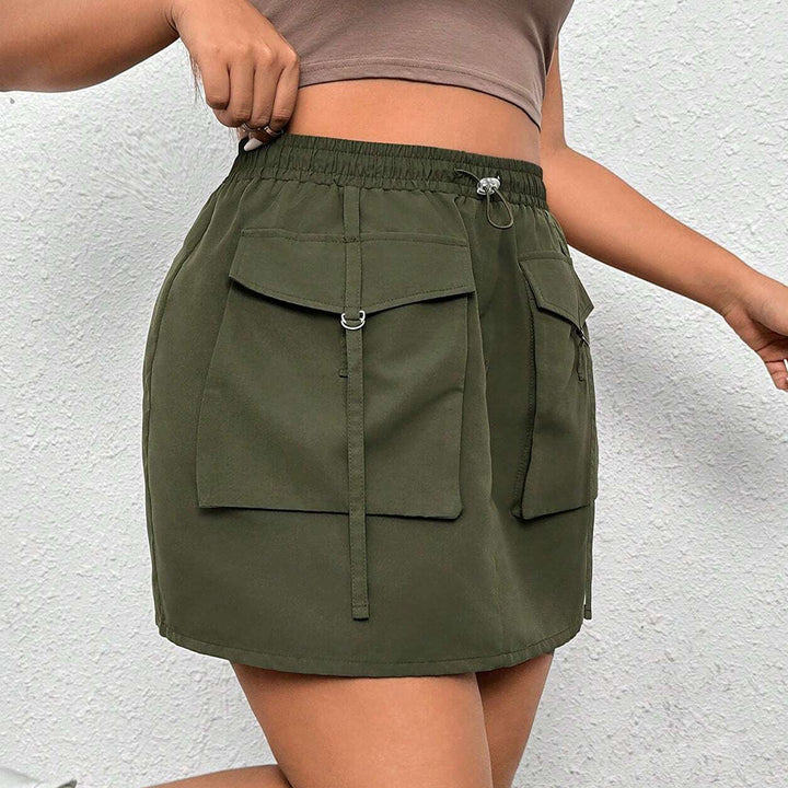 Damen Minirock mit praktischen Taschen und verstellbarem Taillenbund Drune