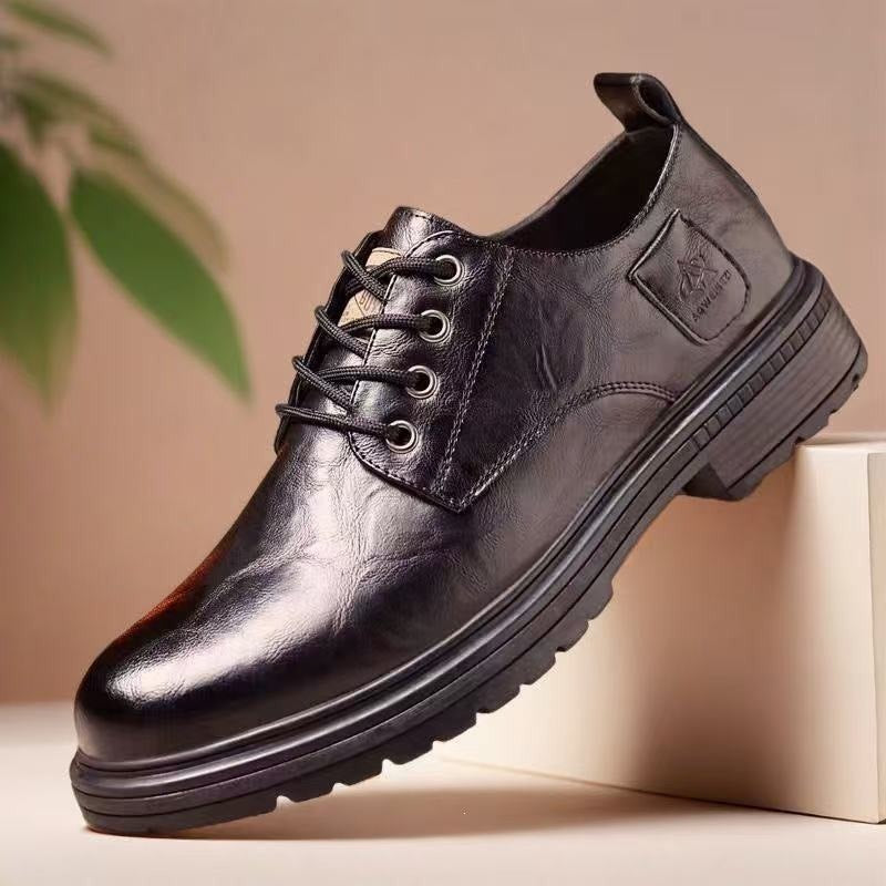 Herren Hochwertige Leder Schnürschuhe Drune