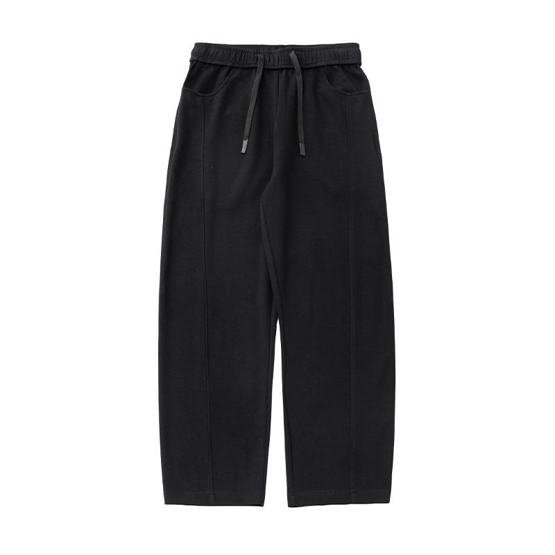 Damen Relaxed-Fit Sweatpants mit Ziernähten, hohem Elastikbund und Kordelzug Drune