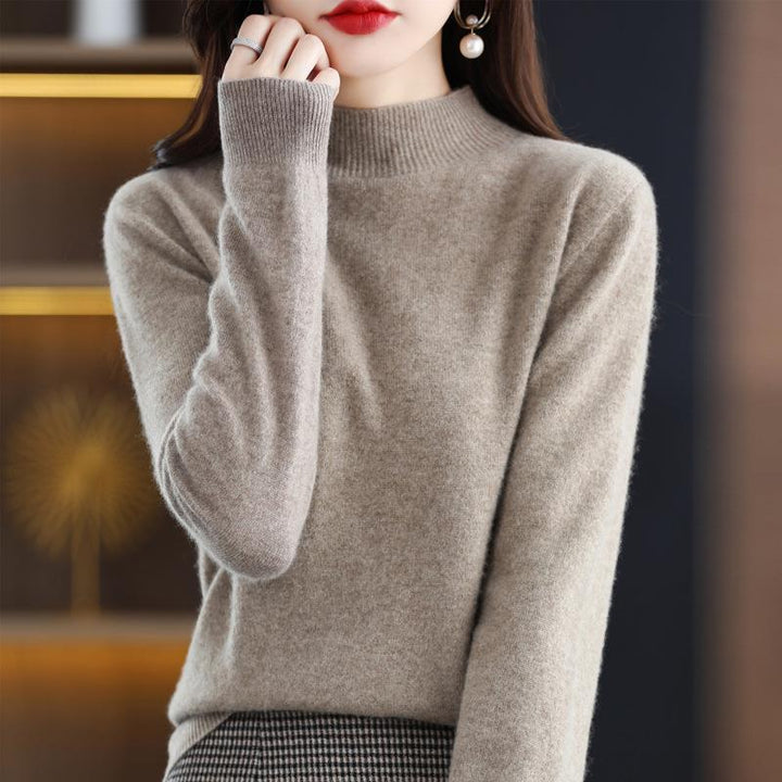 Damen Ultraleichter Mockneck-Feinstrickpullover in Kaschmir‑Optik Drune