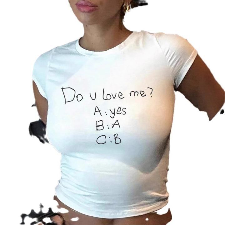 Damen Funktions T-Shirt mit kreativem Schriftzug Drune