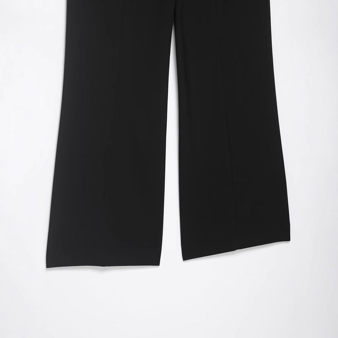 Damen Elegante weite Bundfaltenhose mit hoher Taille und weitem Bein Drune