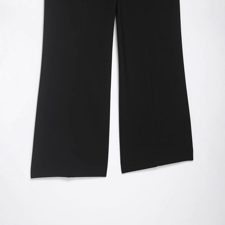Damen Elegante weite Bundfaltenhose mit hoher Taille und weitem Bein Drune