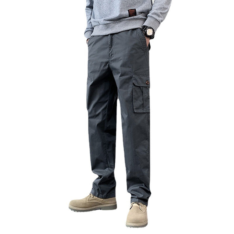 Herren Straight-Fit Cargohose mit Mehrfachtaschen und legerer Passform Drune