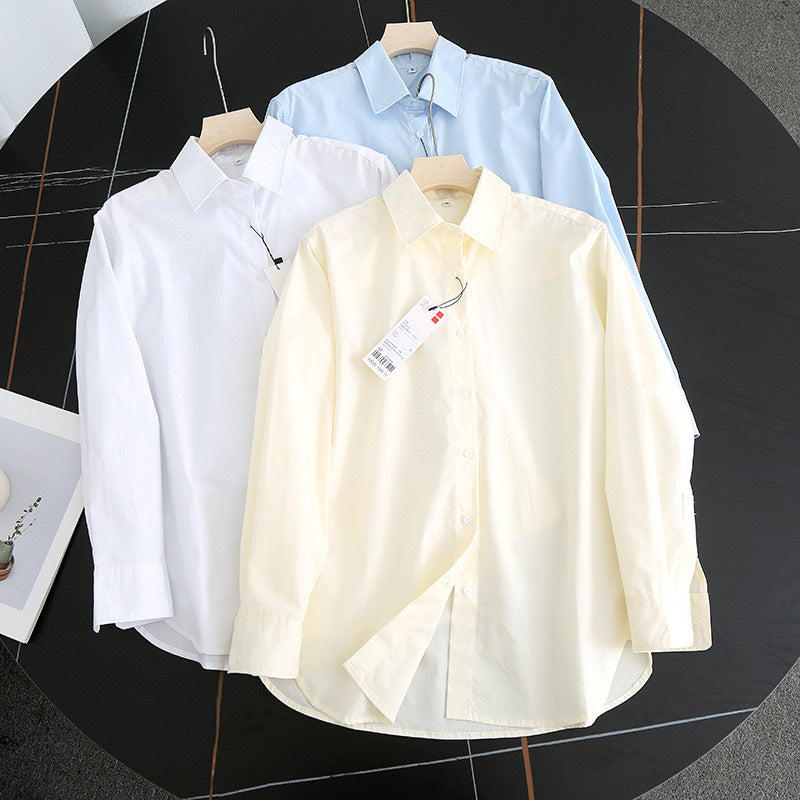 Damen Elegante und luftige Bluse mit modernem Kragen Drune