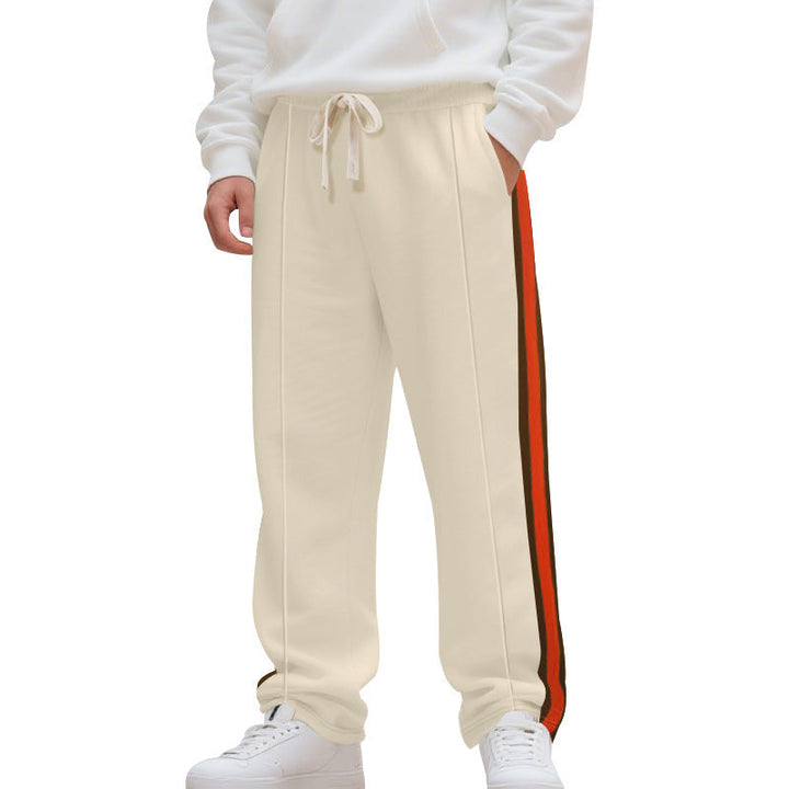 Herren Freizeitliche Sporthose im urbanen Stil mit kontrastierenden Streifen Drune