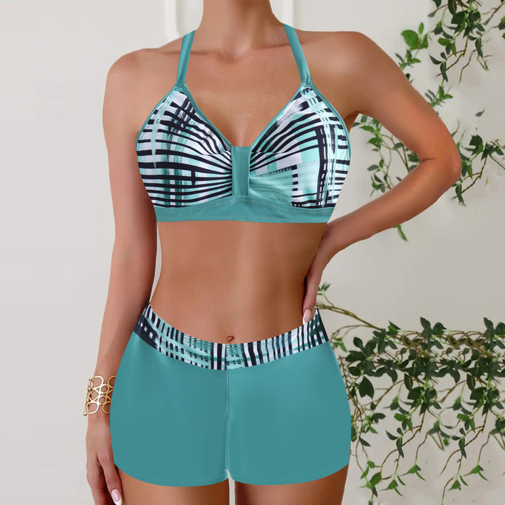 Drune – Bikini mit hoher Taille und geometrischem Muster