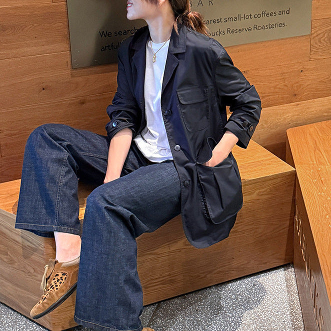 Damen Modische Utility-Jacke mit praktischen Taschen Drune