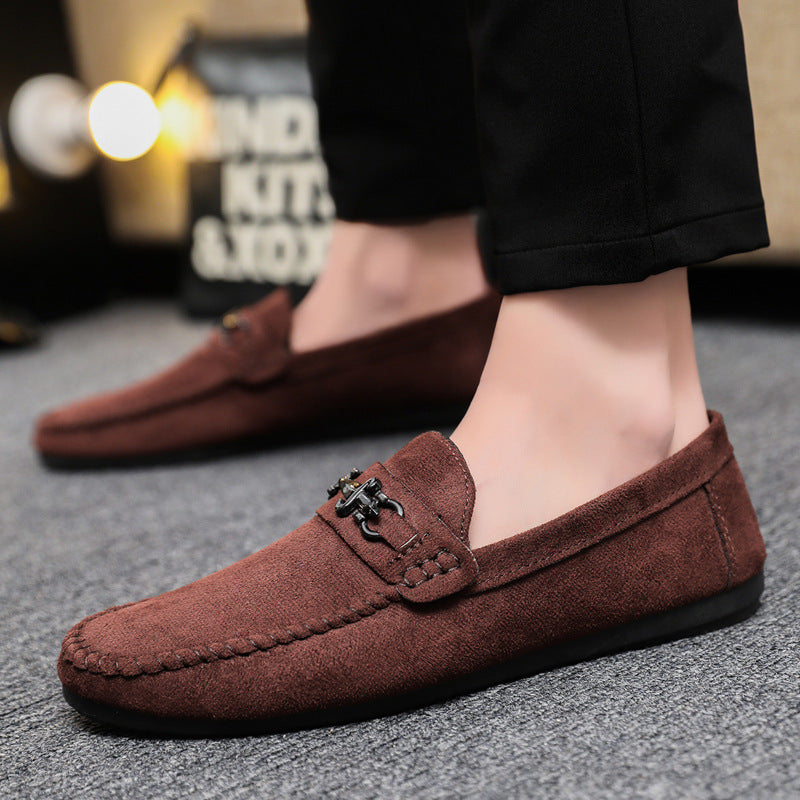 Herren Mokassins mit eleganter Schnallenapplikation und hochwertigem Wildleder Drune