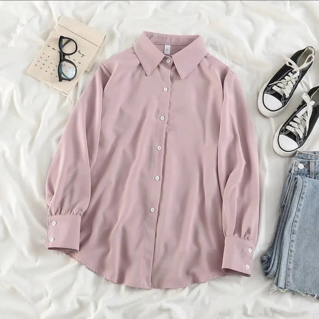 Damen elegante Bluse mit voluminösen Ärmeln Drune
