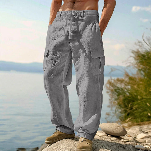 Herren lässige Cargo-Relax-Hose mit verstellbarem Bund und praktischen Seitentaschen Drune