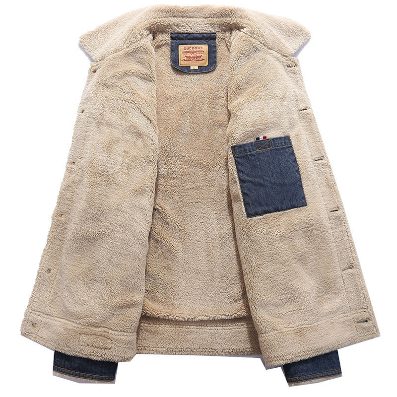 Herren Denim Jacke mit weichem Fleecefutter Drune