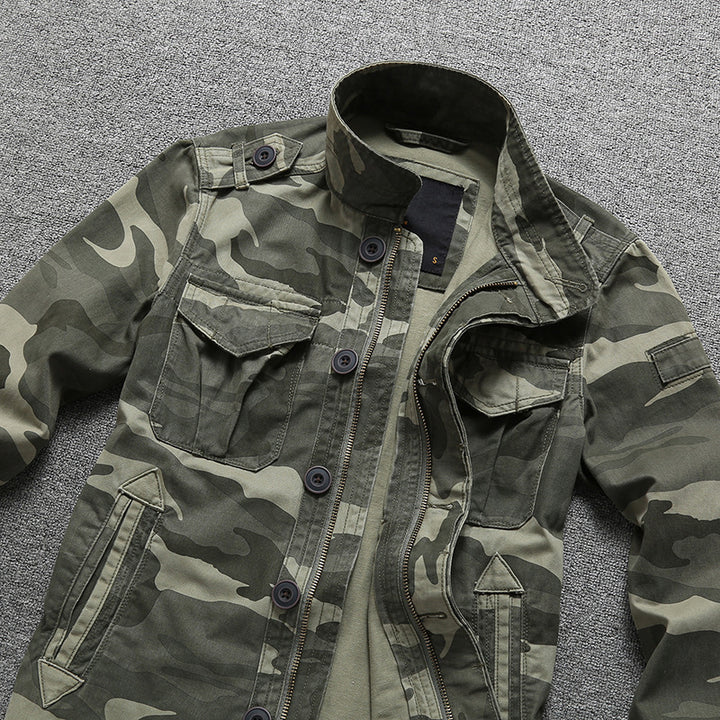 Herren Winter‑Bomberjacke im Field‑Stil mit Teddykragen, gesteppter Isolierung und Utility‑Taschen Drune