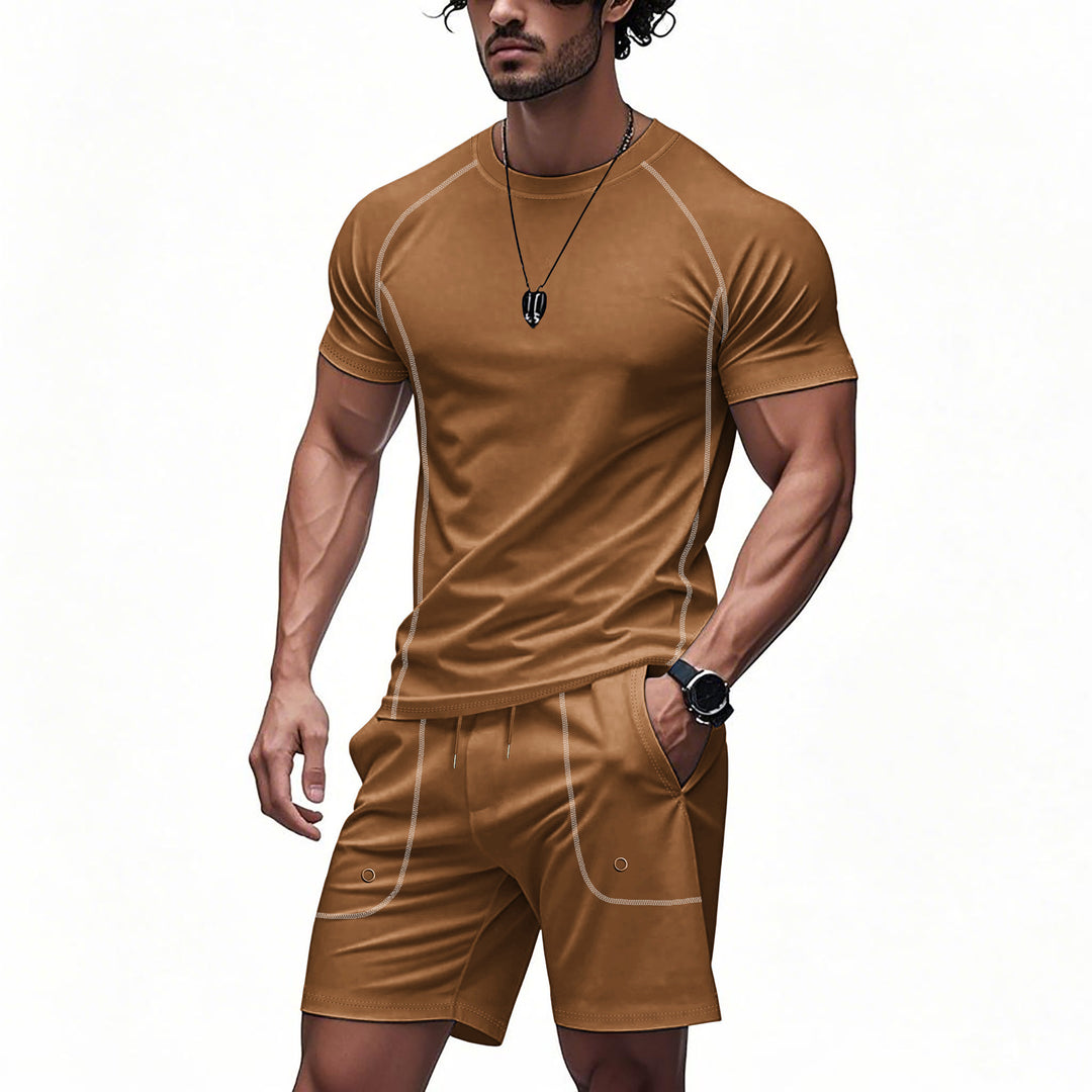 Herren Sportset mit atmungsaktivem T-Shirt und Shorts Drune