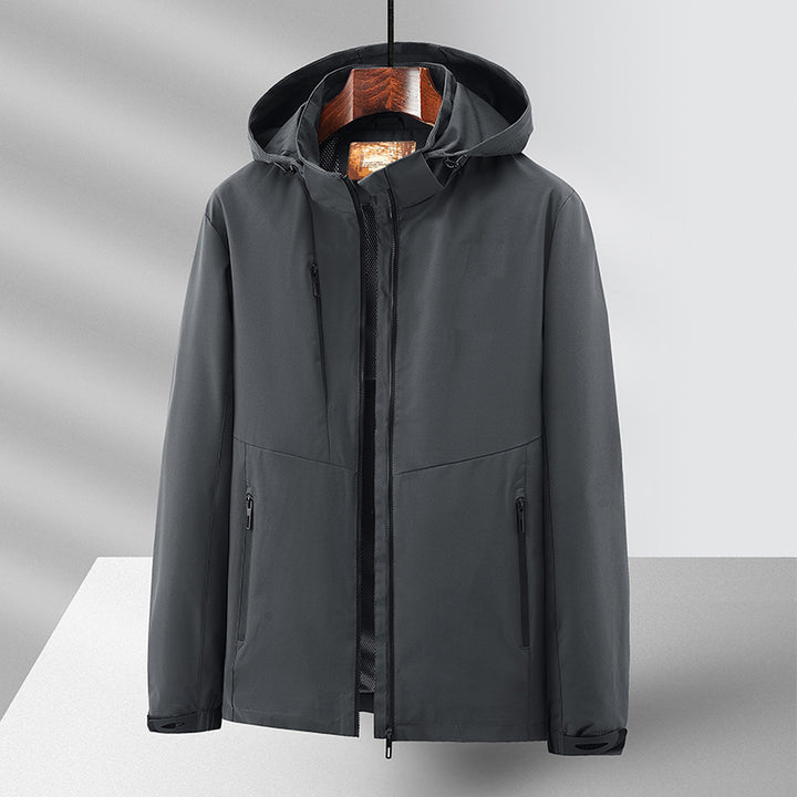 Herren Wetterfeste Outdoorjacke mit praktischer Kapuze Drune