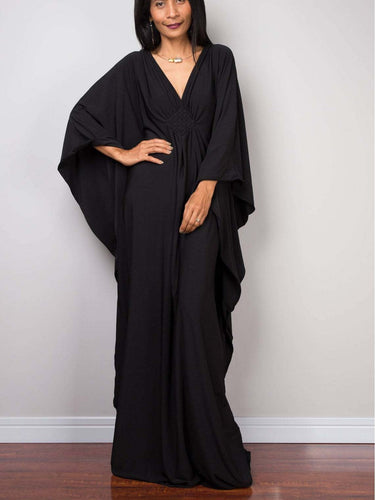 Damen elegantes Maxi-Kleid mit weitem Schnitt Drune