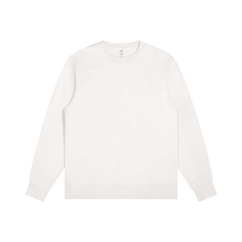 Unisex Minimalistisches Baumwoll-Sweatshirt mit Rundhals, Rippbündchen & Relaxed Fit Drune