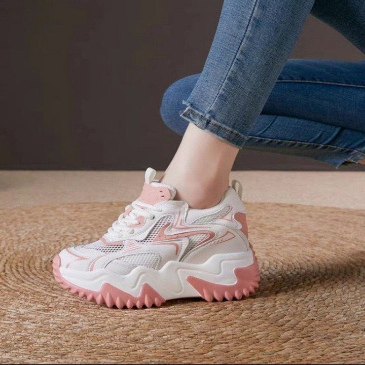 Damen Chunky Sneakers mit luftiger Mesh-Oberfläche und dämpfendem Komfort Drune