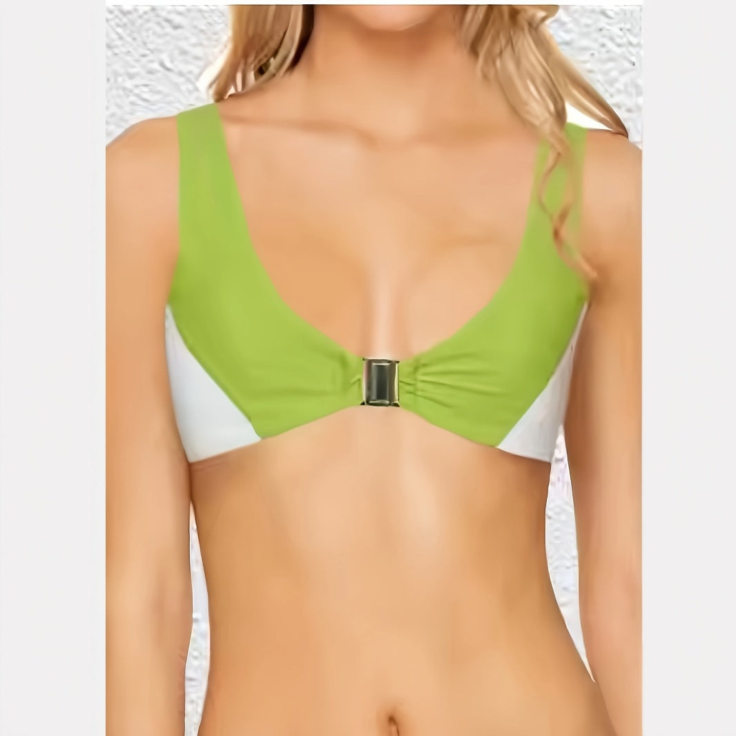 Damen Bikinis mit tiefem V-Ausschnitt und schmalen Trägern Drune