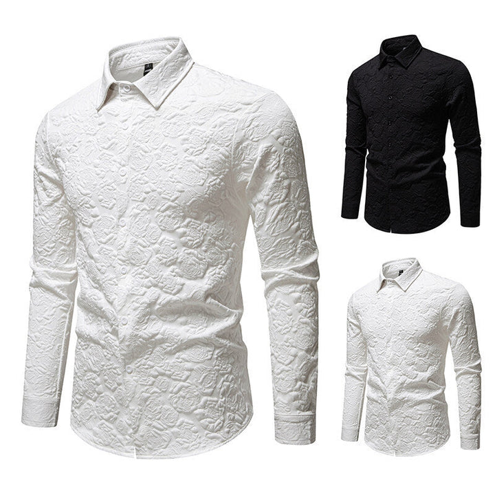 Herren Hemd mit strukturiertem Design Drune