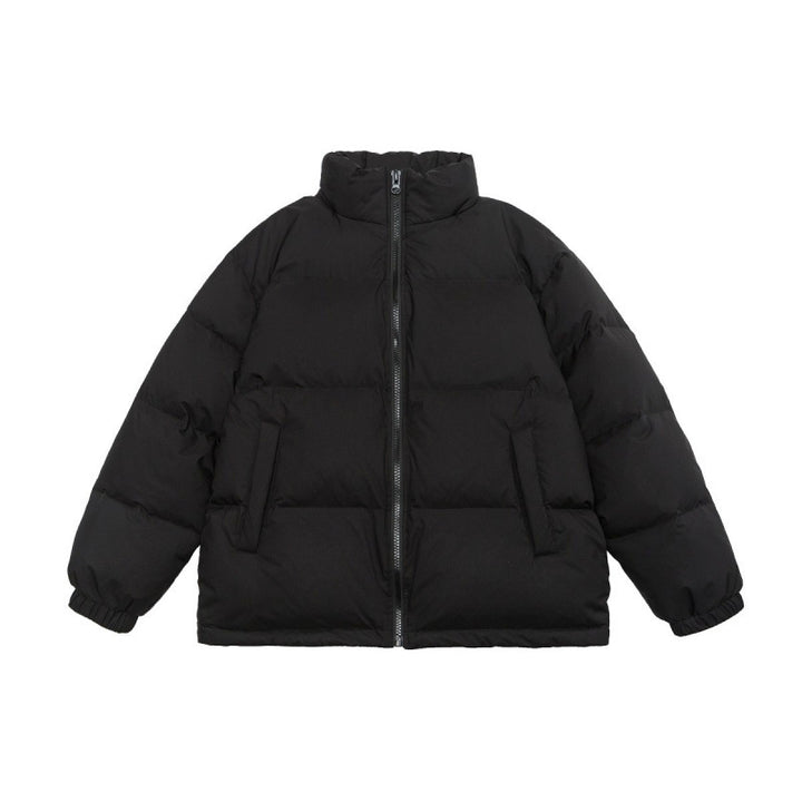Unisex Oversize Stepp-Winterjacke mit Stehkragen, durchgehendem Reißverschluss und elastischen Bündchen Drune