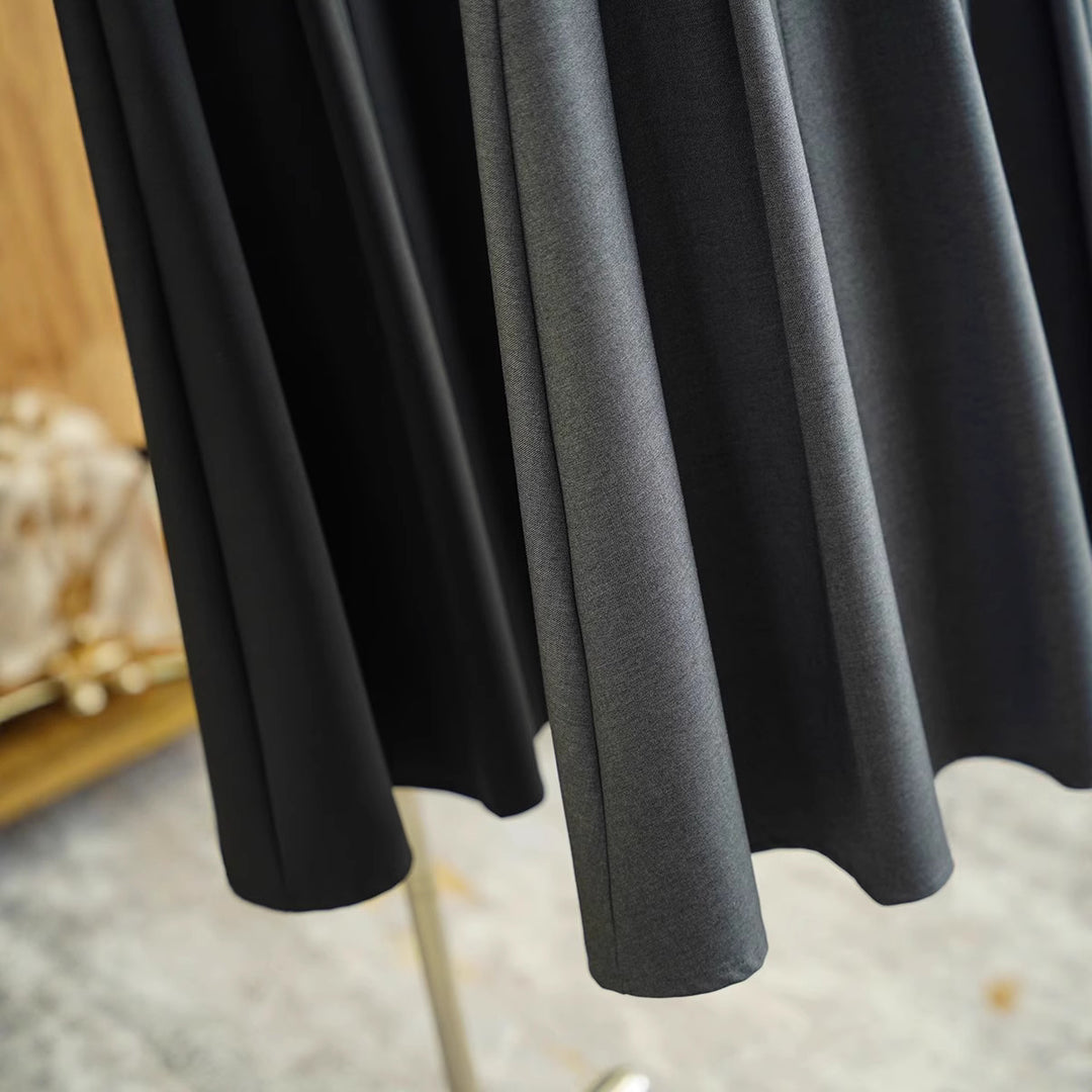 Damen Eleganter Midirock mit Taillengürtel Drune