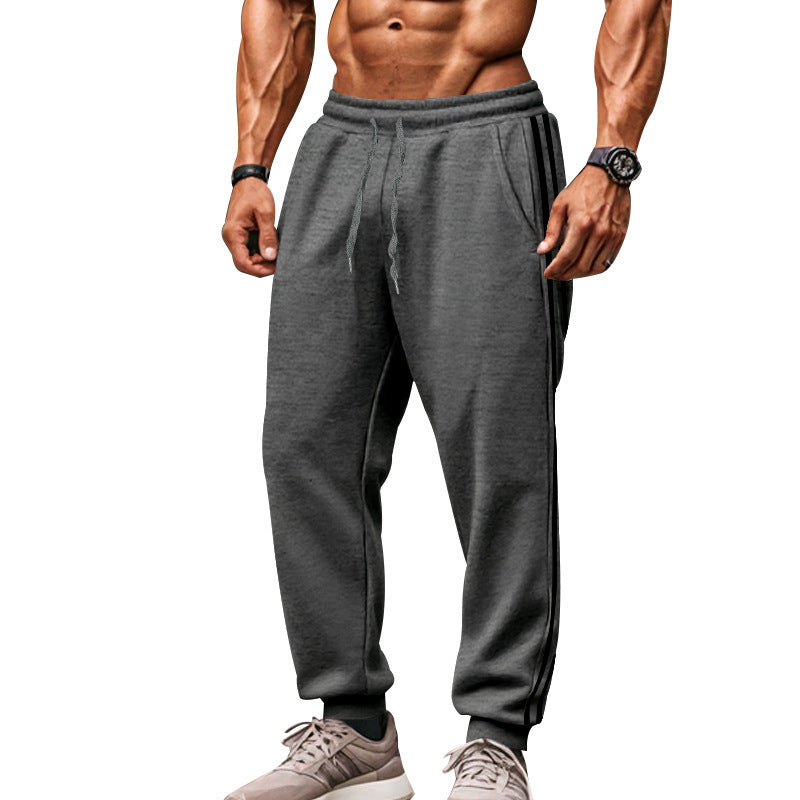 Herren nan sportliche Jogginghose mit seitlichen Kontraststreifen, elastischem Tunnelzugbund und gerippten Beinabschlüssen Drune